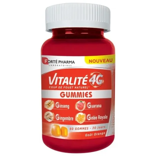 Forté Pharma Vitalité 4G Gummies 60 Gommes Gout Orange
